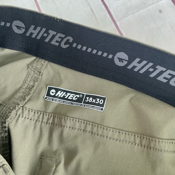 Hi-Tec Green Cargo Pants Straight-Leg Durable - Picture 11 of 13